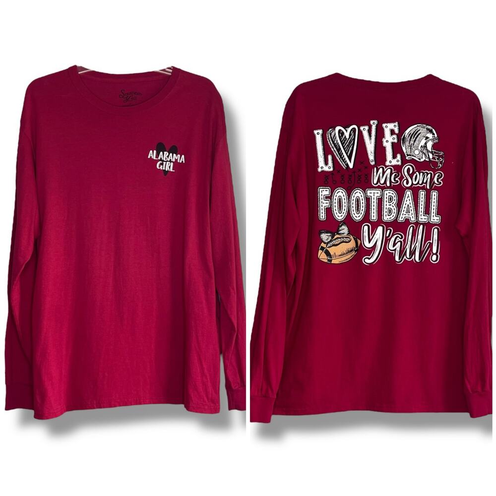 Southern Y’all Alabama Girl Crimson Tide long sleeve T-shirt medium